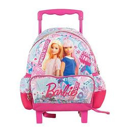 Foto van Barbie trolleyrugzak meisjes 11,2 liter polyester roze/blauw