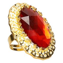 Foto van Sinterklaas verkleed ring goud/rood ovaal voor heren