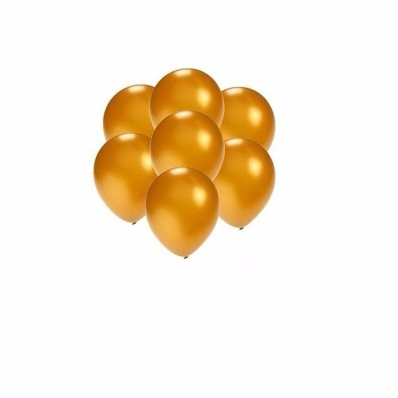 Foto van 200x mini ballonnen goud metallic - ballonnen