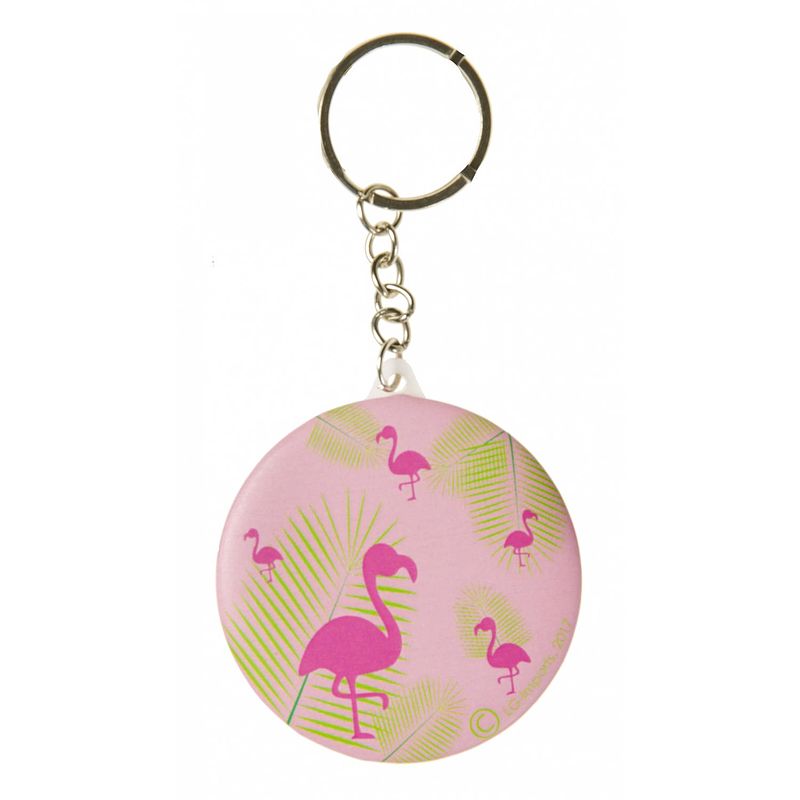 Foto van Lg-imports sleutelhanger flamingo met spiegel roze 5,8 cm