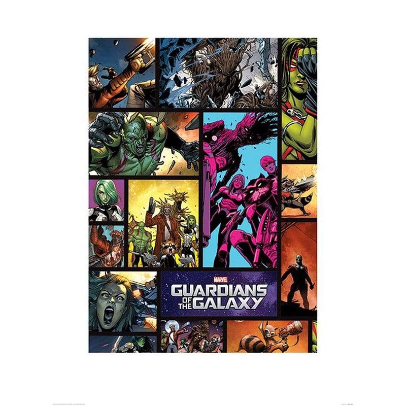 Foto van Pyramid guardians of the galaxy comics kunstdruk 60x80cm