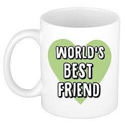 Foto van Bellatio decorations cadeau koffiemok voor beste vriend of vriendin - worlds best friend - 300 ml - feest mokken