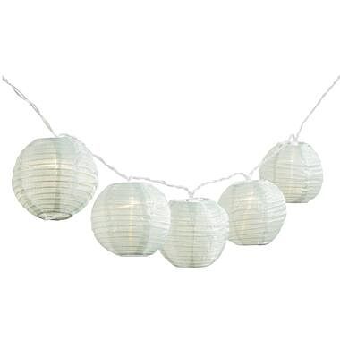 Foto van Lampionketting lisa - led 10x - lichtgroen - 165 cm - leen bakker