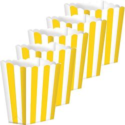 Foto van Popcorn bakjes geel 20 stuks - wegwerpbakjes