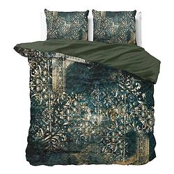 Foto van Dreamhouse bedding nairobi dekbedovertrek - lits-jumeaux (240x200/220 cm + 2 slopen) - katoen satijn - green
