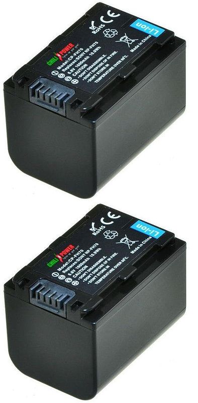 Foto van Chilipower np-fh70 / np-fh60 accu voor sony - 1600mah - 2-pack