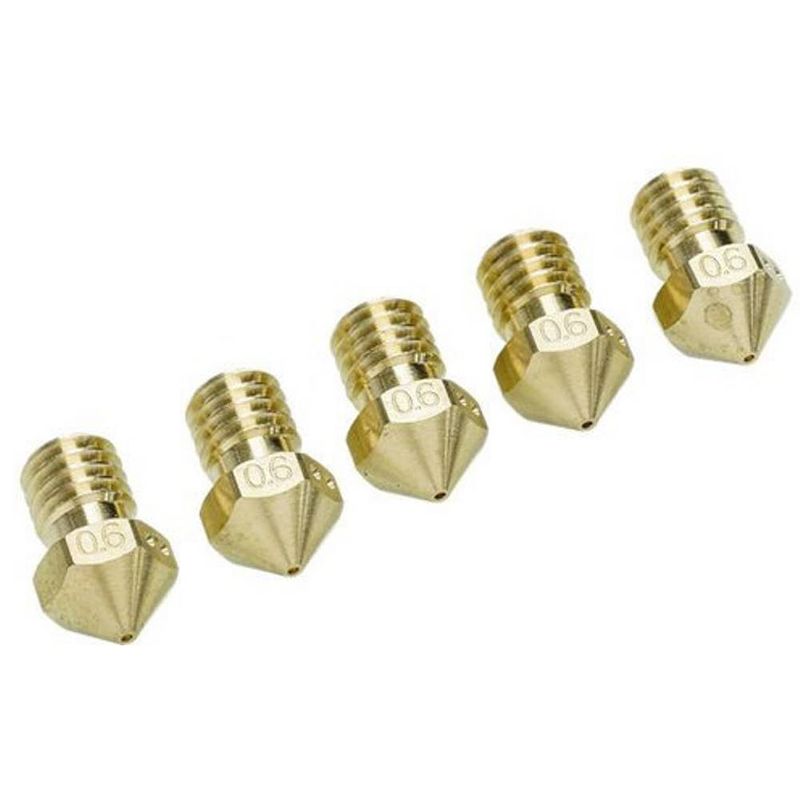 Foto van Ultimaker nozzle pack 0,6 mm geschikt voor: ultimaker 2+, ultimaker 2 extended+ um2+ nozzle pack 5x0.60mm 9526