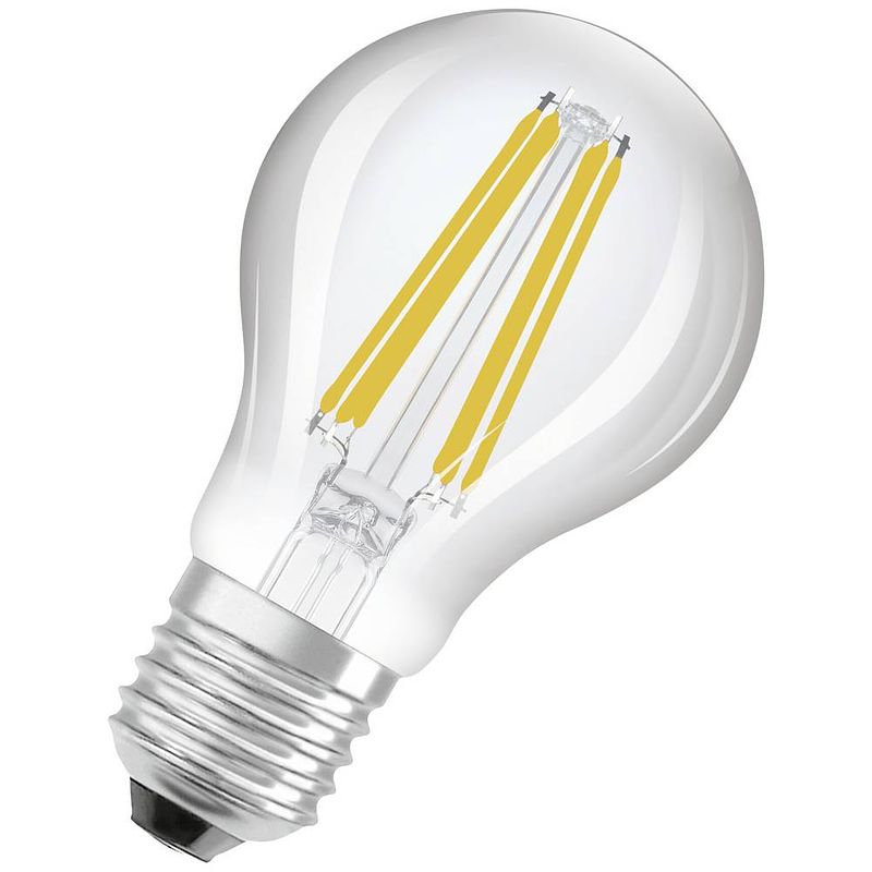 Foto van Osram 4099854009617 led-lamp energielabel a (a - g) e27 peer 5 w = 75 w warmwit (ø x h) 60 mm x 60 mm 1 stuk(s)