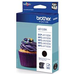 Foto van Brother inktcartridge, 600 pagina'ss, oem lc-123bk, zwart 5 stuks