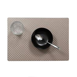 Foto van Stevige luxe tafel placemats zafiro taupe/grijs 30 x 43 cm - placemats
