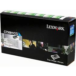 Foto van C736h1cg lexmark c73x/x73x toner cyan hc