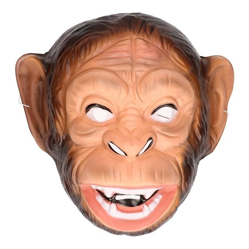 Foto van Plastic apen masker voor volwassenen