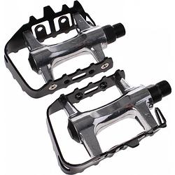 Foto van Cycle tech platformpedalen 9/16 inch mtb zwart/zilver