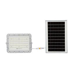 Foto van V-tac vt-120w led solar floodlight - 4000k - 12000mah - 3m kabel -