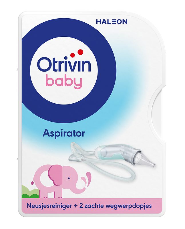 Foto van Otrivin baby aspirator neusjesreiniger bij een verstopte neus