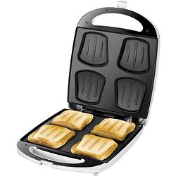 Foto van Unold quadro sandwich toaster inklapbaar wit, zwart