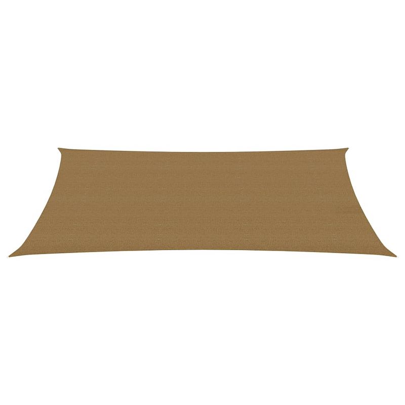 Foto van The living store schaduwdoek - hdpe - 2 x 4.5 m - taupe - rechthoekig