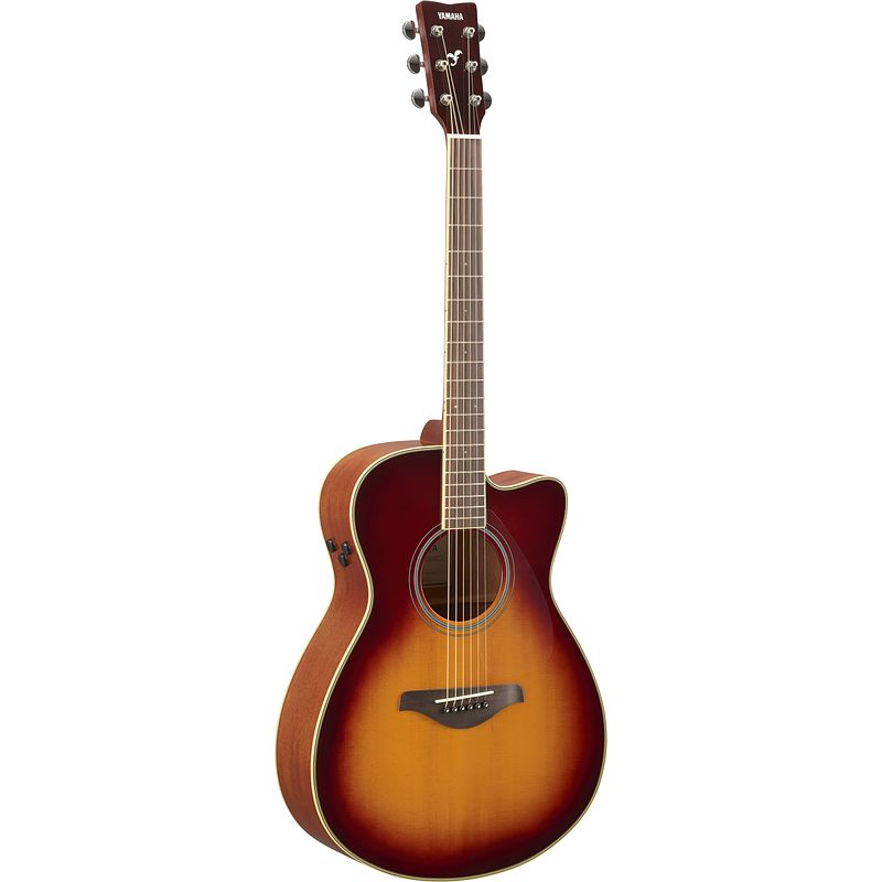 Foto van Yamaha fsc-ta brown sunburst transacoustic elektrisch-akoestische gitaar