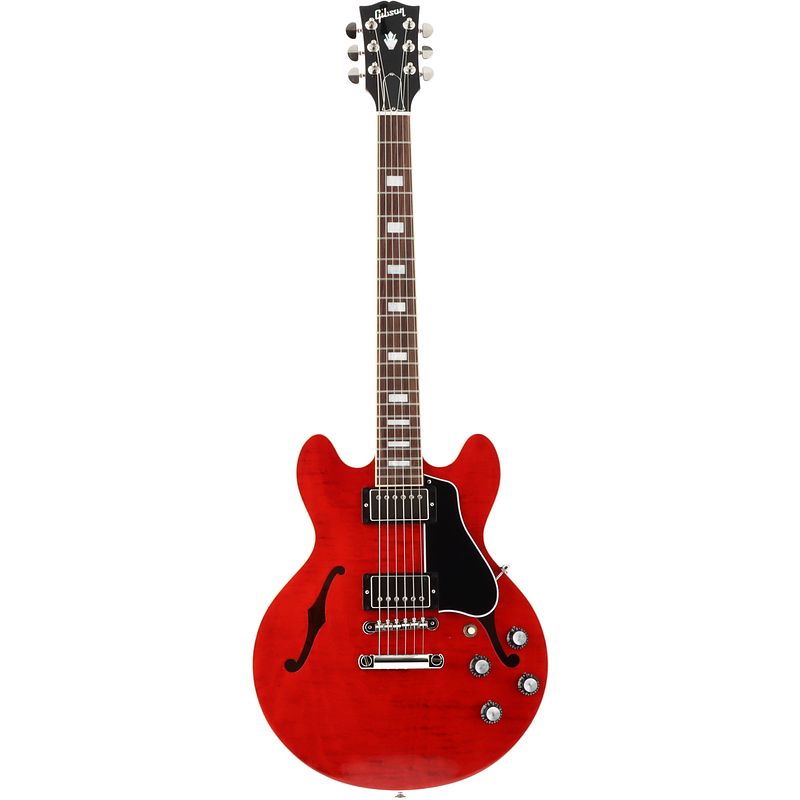 Foto van Gibson modern collection es-339 figured sixties cherry semi-akoestische gitaar met koffer