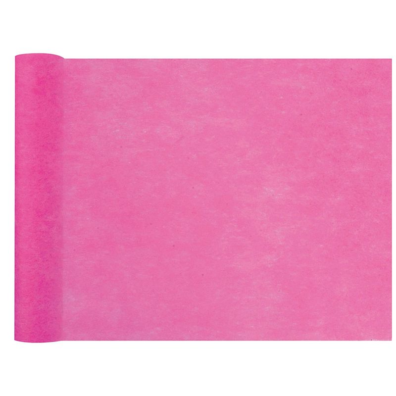 Foto van Tafelloper op rol - fuchsia roze - 30 cm x 10 m - non woven polyester - feesttafelkleden