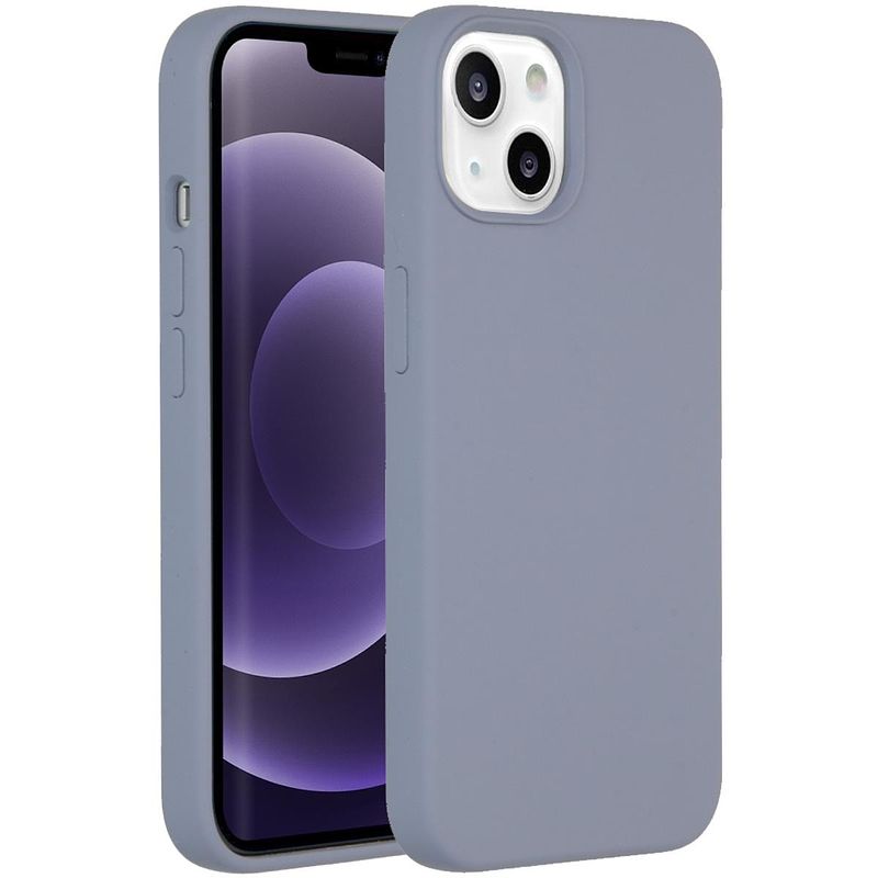 Foto van Accezz liquid silicone voor apple iphone 13 telefoonhoesje paars