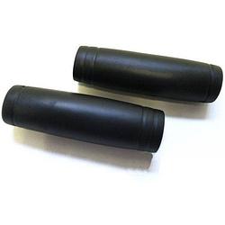 Foto van Fiets handvatten set rubber zwart 22 x 110 mm - fietshandvatten