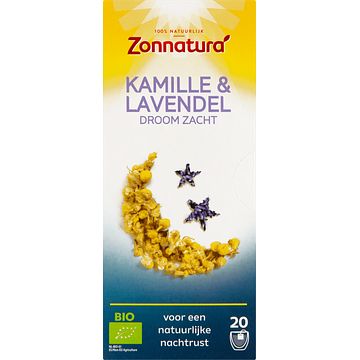 Foto van Zonnatura kamille & lavendel droom zacht 20 zakjes 30g bij jumbo