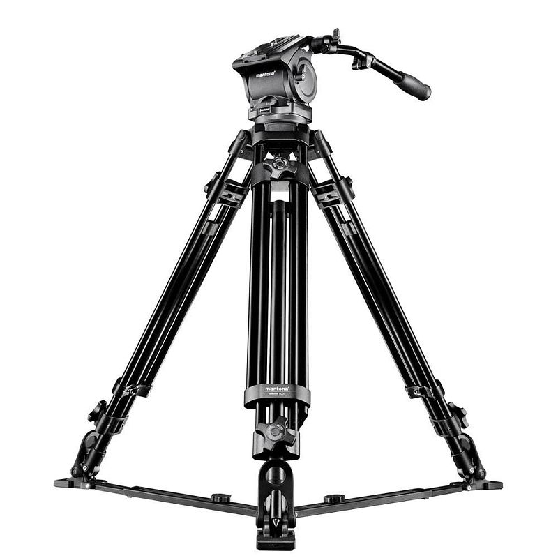 Foto van Mantona dolomit 4000 tripod 1/4 inch, 3/8 inch werkhoogte: 51 - 170 cm zwart incl. tas