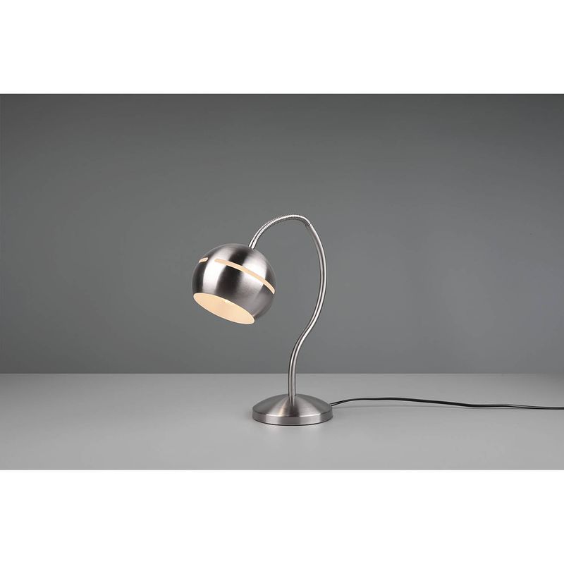 Foto van Design tafellamp fletcher - metaal - grijs
