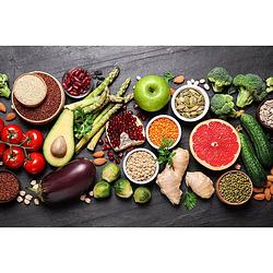 Foto van Inductiebeschermer - fruits and vegetables - 83x52 cm