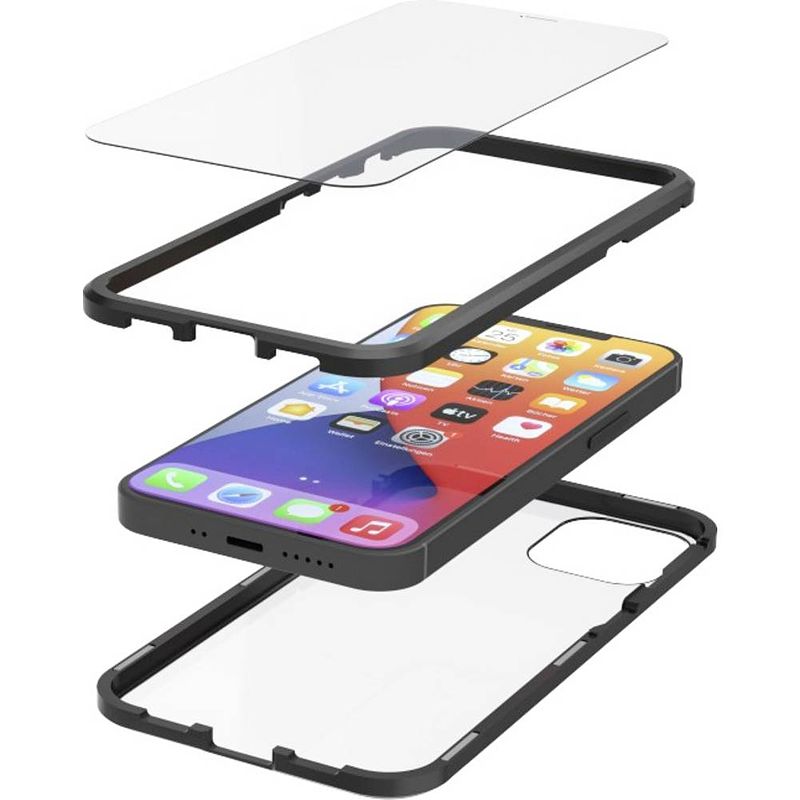 Foto van Hama magnetic+glas+displayglas backcover apple iphone 12 mini transparant