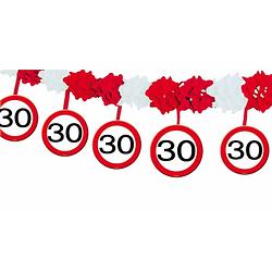Foto van 30 jaar verjaardag slingers met stopborden van 4 meter - feestslingers