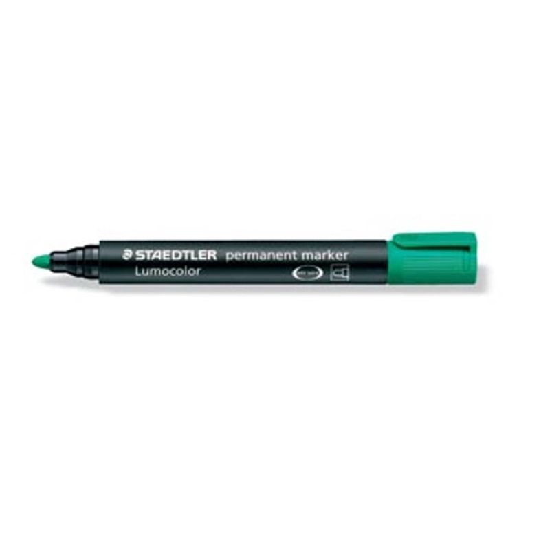 Foto van Staedtler permanente marker groen, schrijfbreedte 2 mm, ronde punt