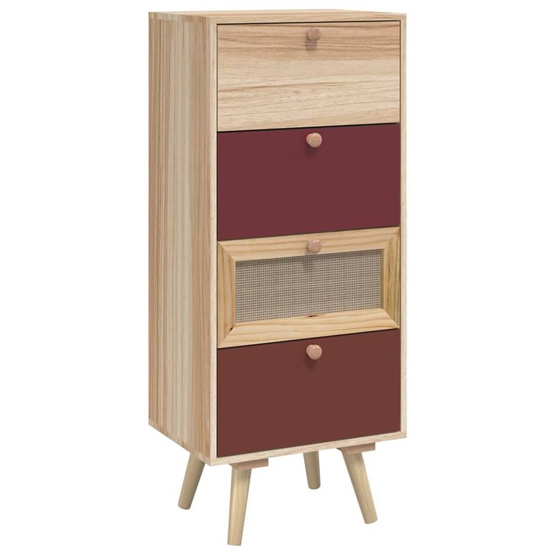 Foto van Vidaxl hoge kast met lades 40x30x95 cm bewerkt hout