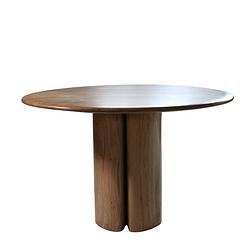 Foto van Giga meubel eettafel rond - ø120cm - acaciahout - naturel - eettafel tijn