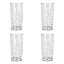 Foto van Haes deco - waterglas, drinkglas set van 4 glazen - inhoud glas 300 ml / ø 7x14 cm