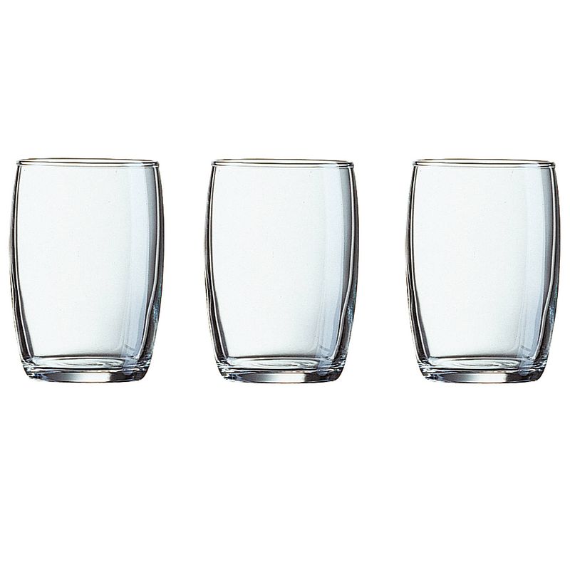 Foto van 12x stuks kleine waterglazen/drinkglazen 160 ml - drinkglazen