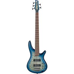 Foto van Ibanez sr405eqm soundgear stained cosmic blue starburst 5-snarige elektrische basgitaar