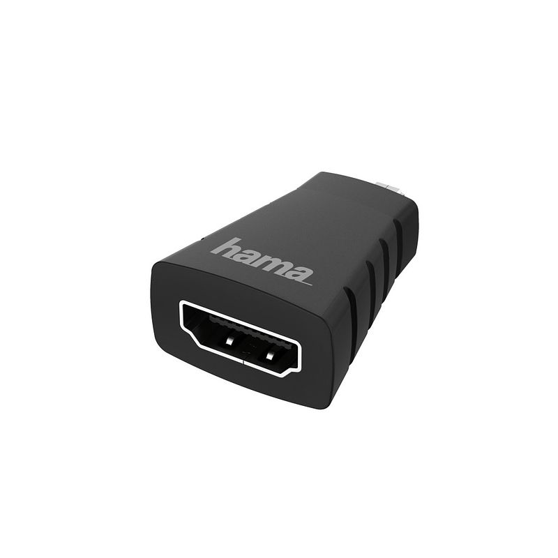 Foto van Hama hdmi-adapter, micro-hdmi-stekker - hdmi-aansluiting, ultra-hd 4k hdmi kabel zwart