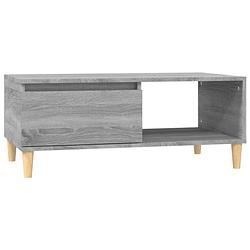 Foto van The living store salontafel 90x50x36-5 cm bewerkt hout grijs sonoma - tafel