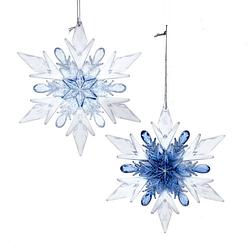 Foto van Kurt s. adler - blue/clear snowflake 4.7 inch