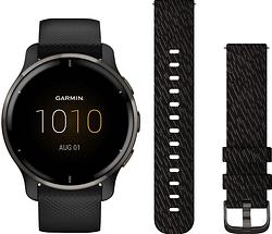 Foto van Garmin venu 2 plus zwart + garmin nylon bandje zwart 20mm