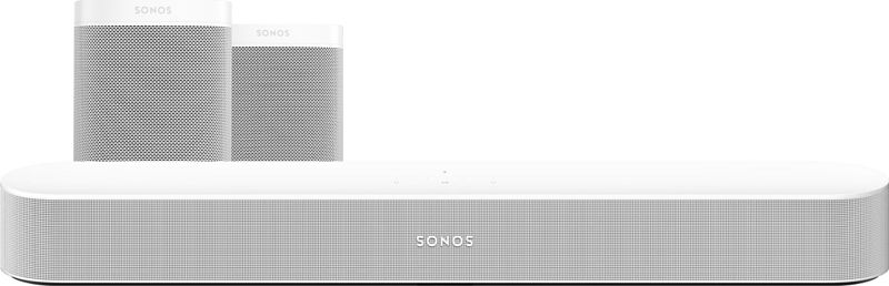 Foto van Sonos beam gen2 5.0 + one sl wit (2x)