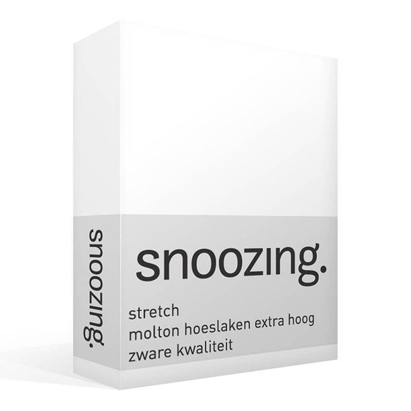 Foto van Snoozing - stretch - molton - hoeslaken - 90/100x200/220 cm - wit