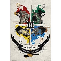 Foto van Gbeye harry potter animal crest poster 61x91,5cm