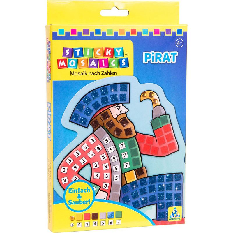 Foto van Sticky mosaics mozaïeken sticky mosaics piraat junior blauw