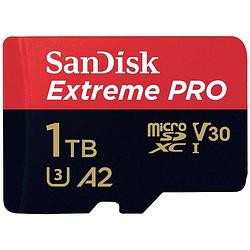 Foto van Sandisk extreme pro microsdxc-kaart 1000 gb class 10 uhs-i schokbestendig, waterdicht