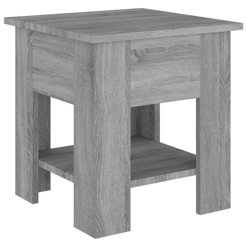 Foto van Vidaxl salontafel 40x40x42 cm bewerkt hout grijs sonoma eikenkleurig