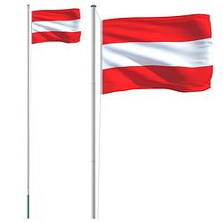 Foto van Vidaxl vlag met vlaggenmast oostenrijk 6,23 m aluminium