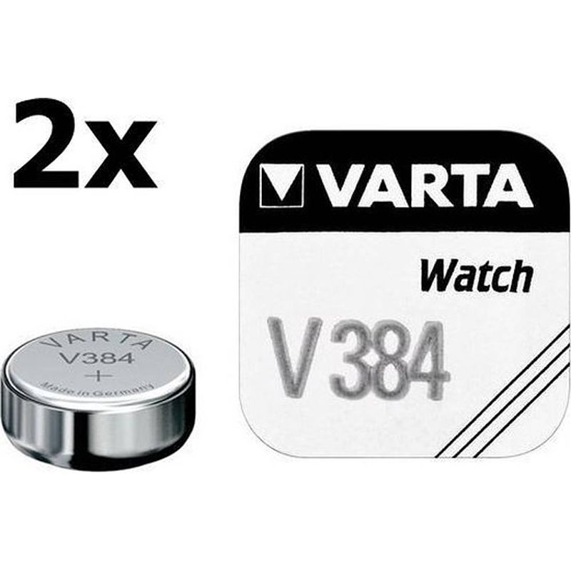 Foto van 2 stuks - varta v384 38mah 1.55v knoopcel batterij